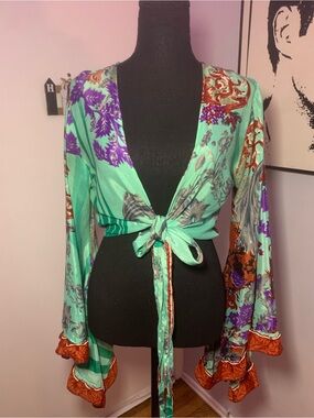 Handmade Boho Bell Sleeve Wrap Top / All About Audrey Brighton Boutique